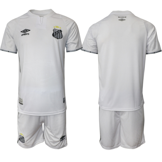 Men's Santos F.C. Blank 25-26 White Home Soccer Jersey Suit