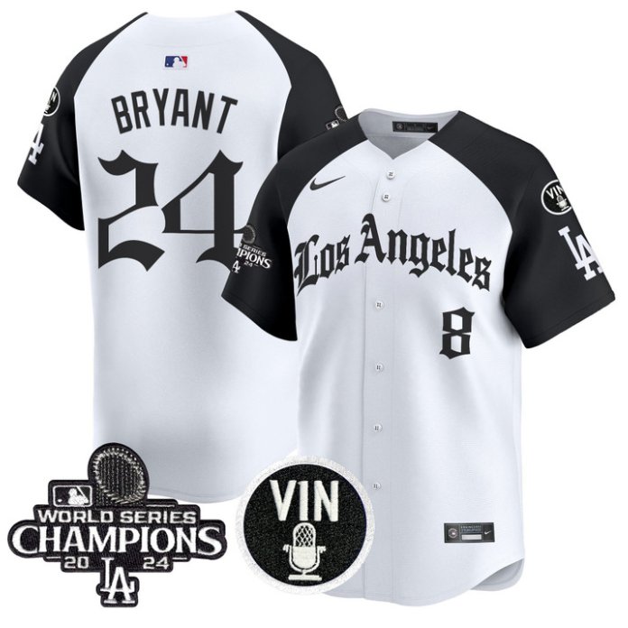 Men's Kobe Bryant Jersey #24 Dodgers 2025 LA Gothic Style Vapor Premier Limited Stitched Alternate