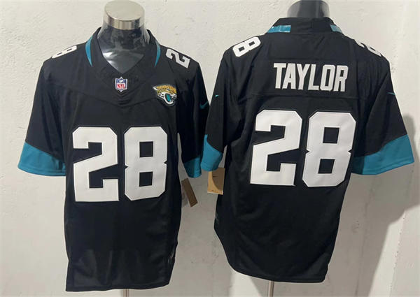 Men's Jacksonville Jaguars #28 Fred Taylor Nike Black Vapor F.U.S.E. Limited Jersey