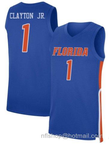 Men's Walter Clayton Jr. Jersey #1 Florida Gators Replica NCAA Basketball Royal Stitched