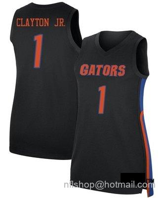 Women's Walter Clayton Jr. Jersey #1 Florida Gators NCAA Basketball Black Stitched