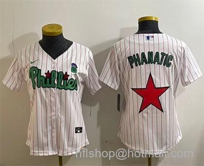 Youth Philadelphia Phillies Phanatic White Green Cool Base Stitched Baseball Jersey