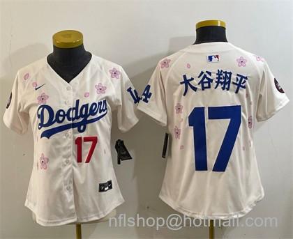 Youth Los Angeles Dodgers #17 大谷翔平 Cream 2025 Tokyo Series Limited Stitched Baseball Jersey
