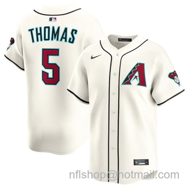 Men's Arizona Diamondbacks #5 Alek Thomas Cream Limited Stitched Baseball Jersey