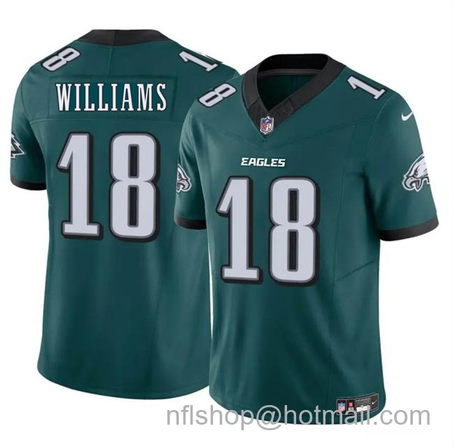 Men's Philadelphia Eagles #18 Avery Williams Green 2025 New F.U.S.E. Vapor Untouchable Limited Stitched Football Jersey