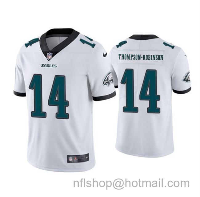 Men's Philadelphia Eagles #14 Dorian Thompson-Robinson White 2025 New F.U.S.E. Vapor Untouchable Limited Stitched Football Jersey