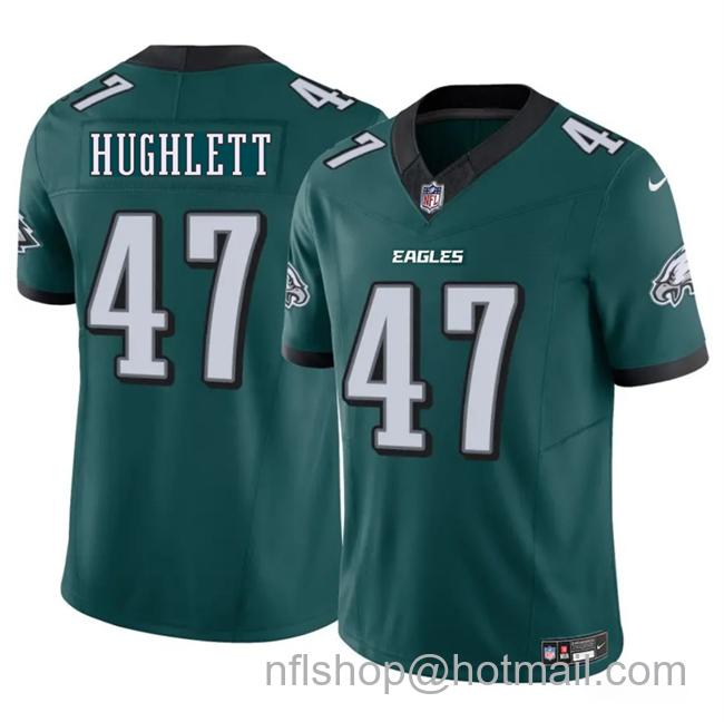 Men's Philadelphia Eagles #47 Charley Hughlett Green 2025 New F.U.S.E. Vapor Untouchable Limited Stitched Football Jersey