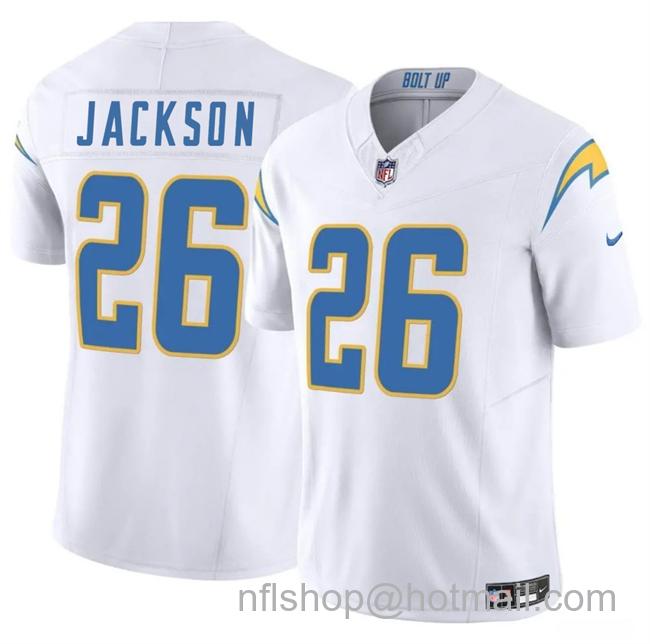 Men's Los Angeles Chargers #26 Donte Jackson White 2025 F.U.S.E Vapor Limited Stitched Football Jersey