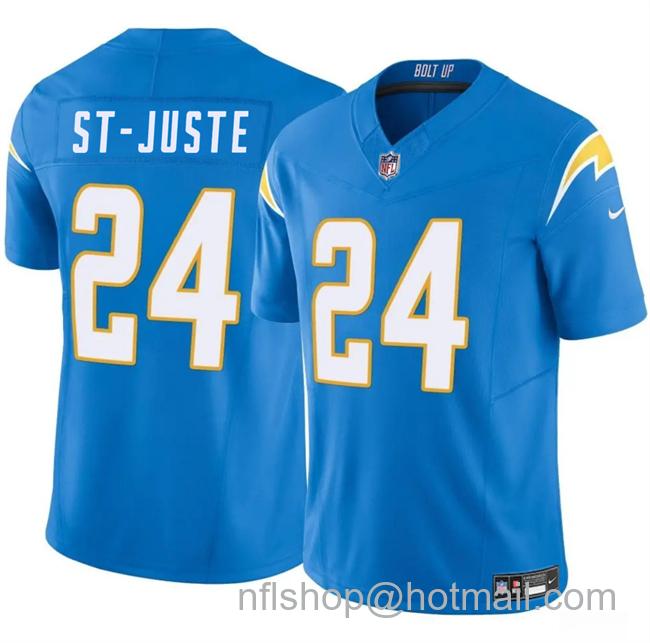 Men's Los Angeles Chargers #24 Benjamin St-Juste Blue 2025 F.U.S.E Vapor Limited Stitched Football Jersey