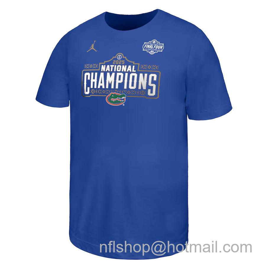 Youth Jordan Brand Royal Florida Gators 2025 NCAA Men's Basketball National Champions Celebration T-Shirt