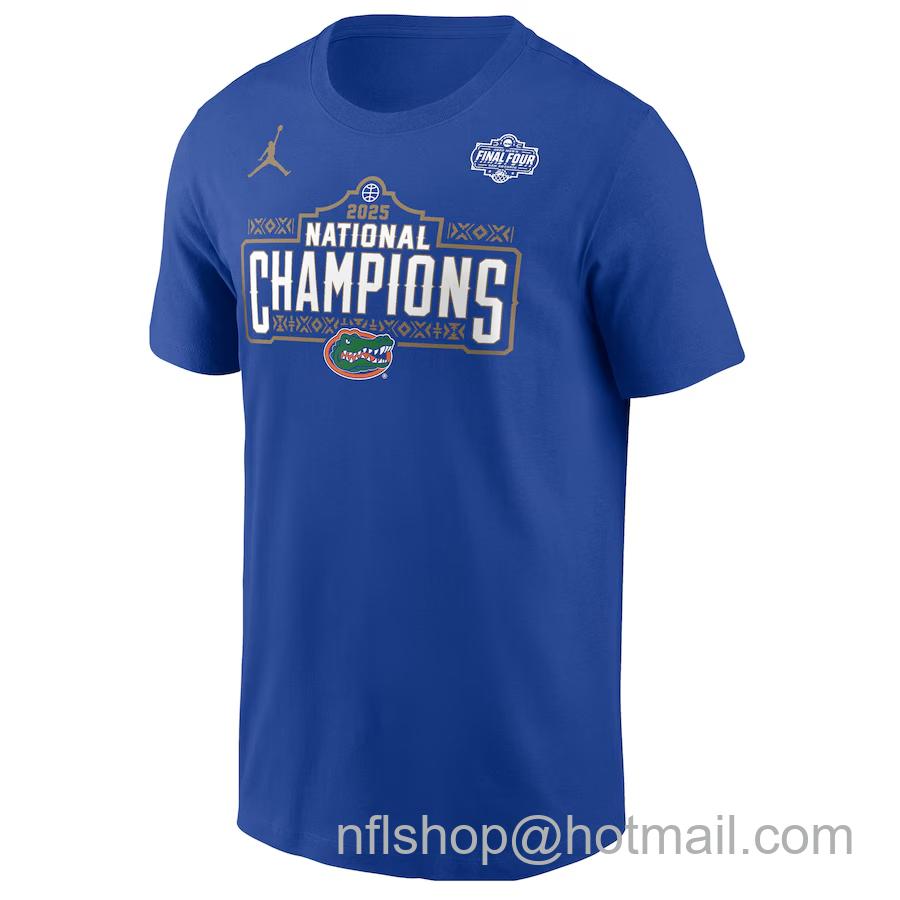 Men's Jordan Brand Royal Florida Gators 2025 NCAA Men's Basketball National Champions Celebration T-Shirt