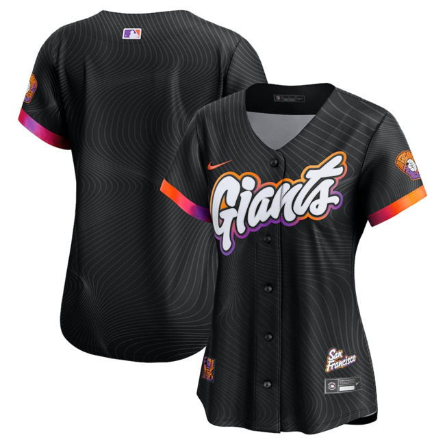 Women's San Francisco Giants Blank Anthracite 2025 City Connect Limited Stitched Baseball Jersey