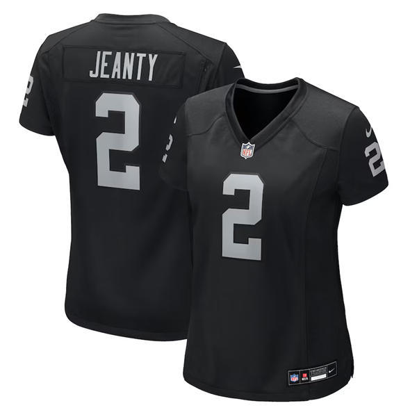 Women's Las Vegas Raiders #2 Ashton Jeanty Nike Black 2025 Draft Vapor Untouchable Limited Stitched Football Jersey