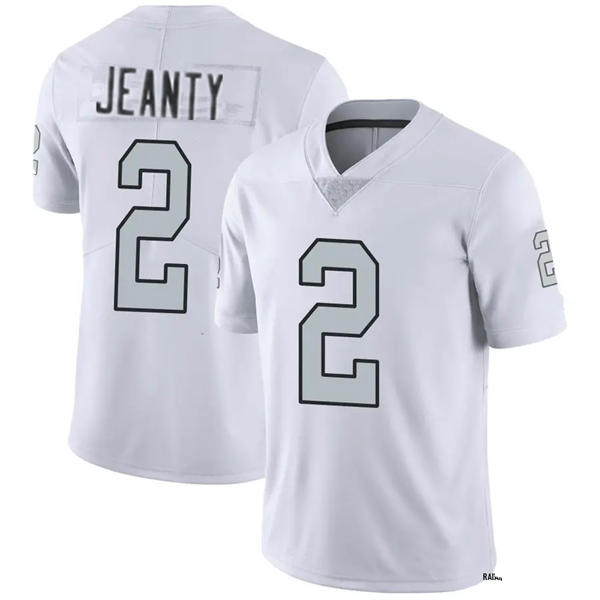 Youth Las Vegas Raiders #2 Ashton Jeanty Nike White 2025 Draft Vapor Untouchable Limited Color Rush Stitched Football Jersey