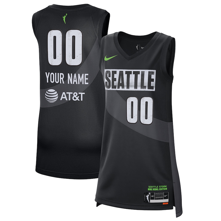 Unisex Seattle Storm Nike 2021 Rebel Edition Victory Custom Stitched Jersey - Black
