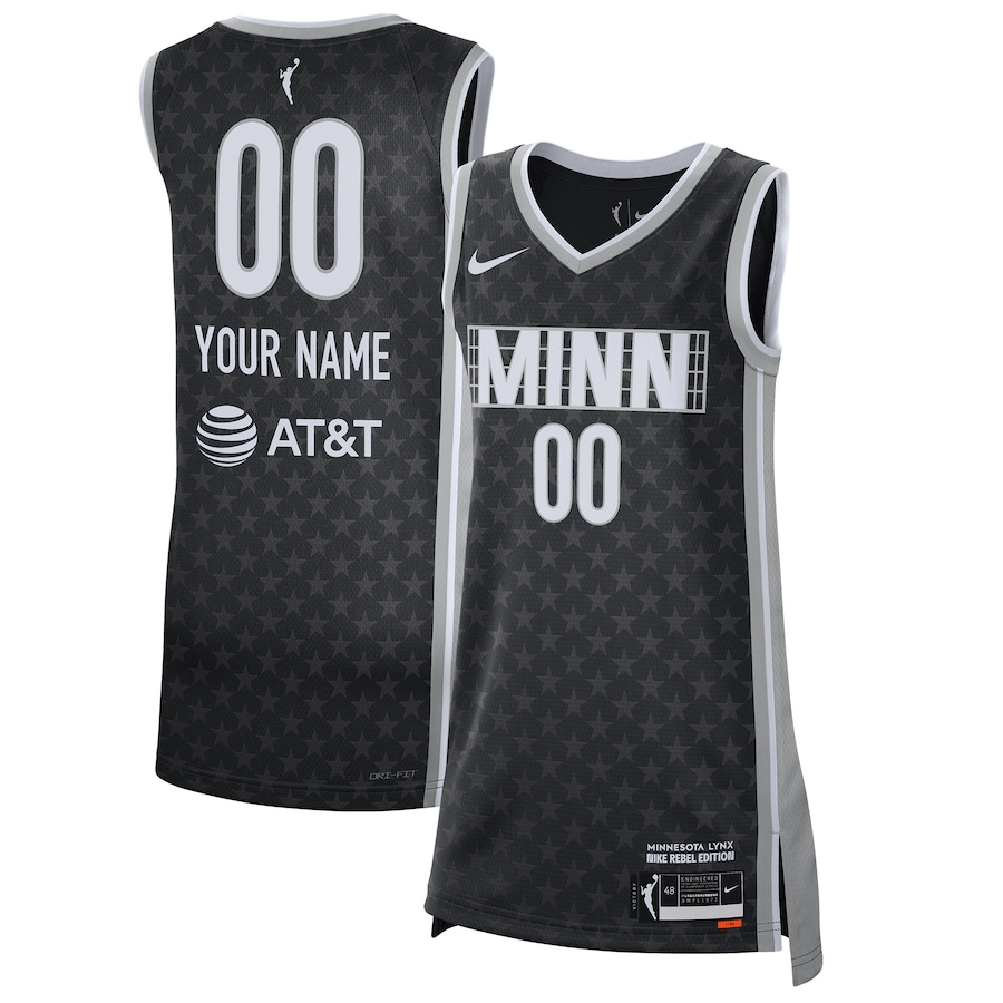 Unisex Minnesota Lynx Nike 2021 Rebel Edition Victory Custom Stitched Jersey - Black