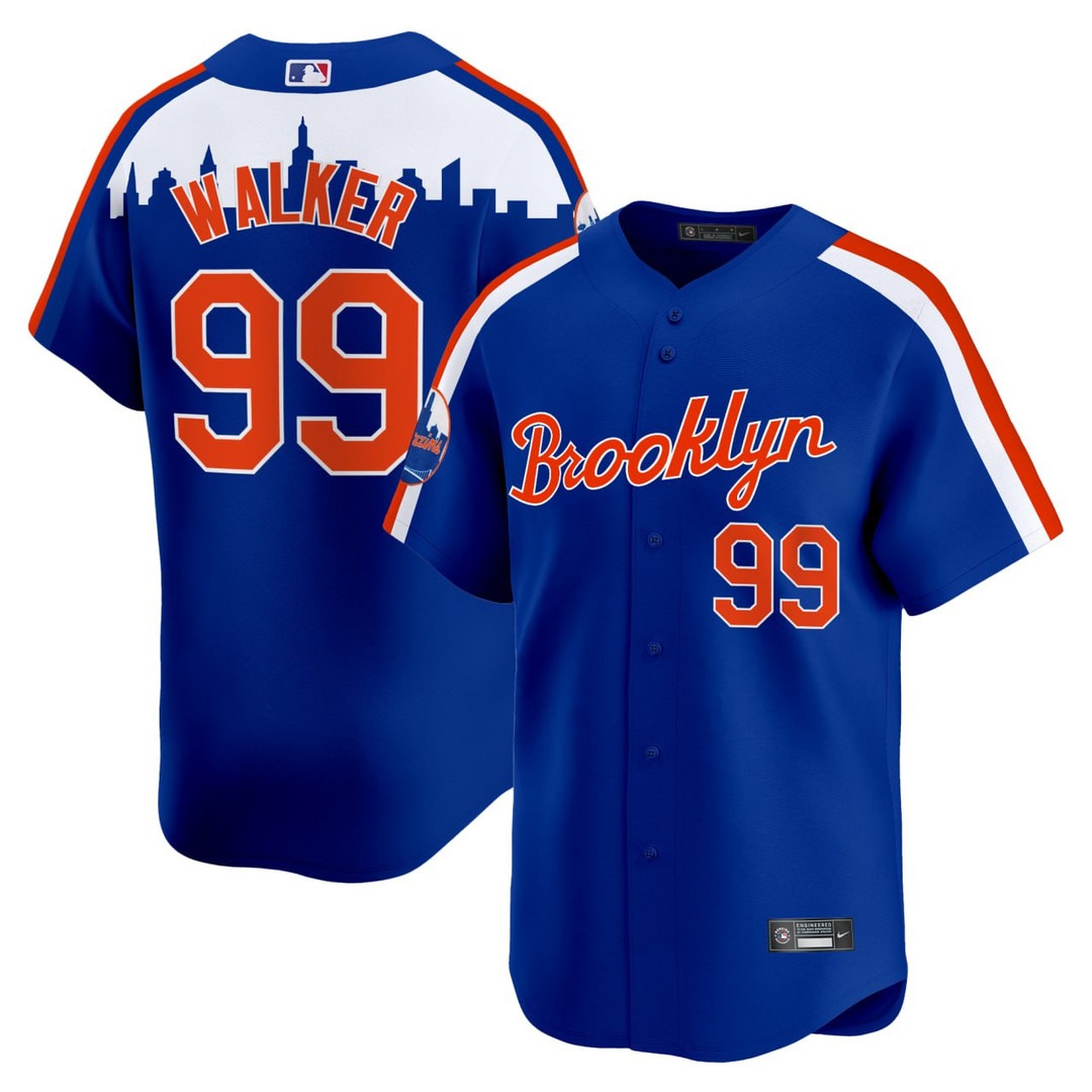 Men's Taijuan Walker #99 New York Mets Royal White Jersey - All Stitched