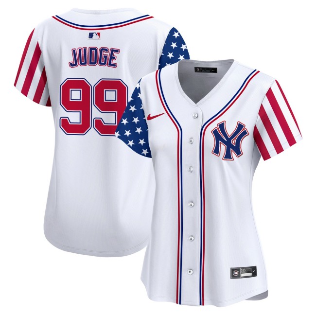 Women's New York Yankees #99 Aaron Judge 2025 Independence Day Vapor Premier Limited Jersey - All Stitched