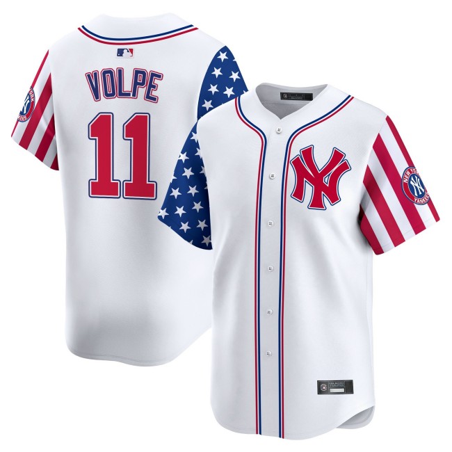 Men's New York Yankees #11 Anthony Volpe 2025 Independence Day Vapor Premier Limited Jersey - All Stitched