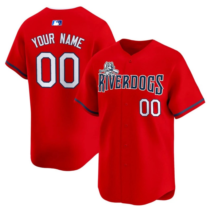 Charleston RiverDogs Red Limited Custom MiLB Baseball Jersey - All Stitched
