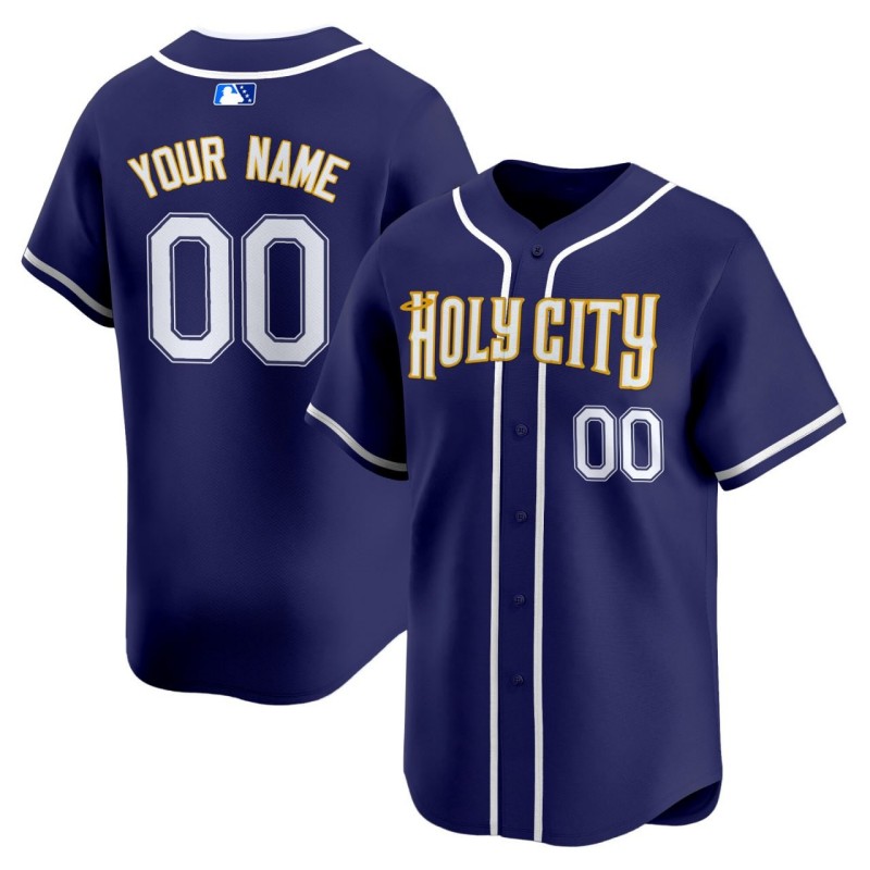 Charleston RiverDogs Holy City Navy Limited Custom MiLB Jersey - All Stitched