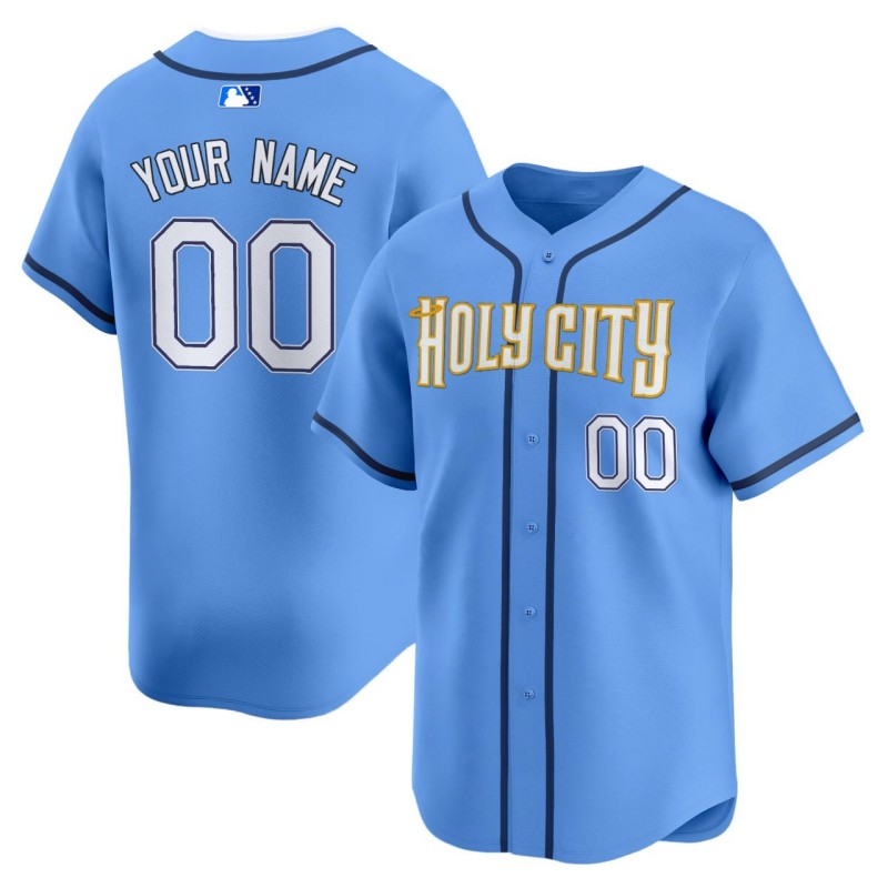 Charleston RiverDogs Holy City Light Blue Limited Custom MiLB Jersey - All Stitched