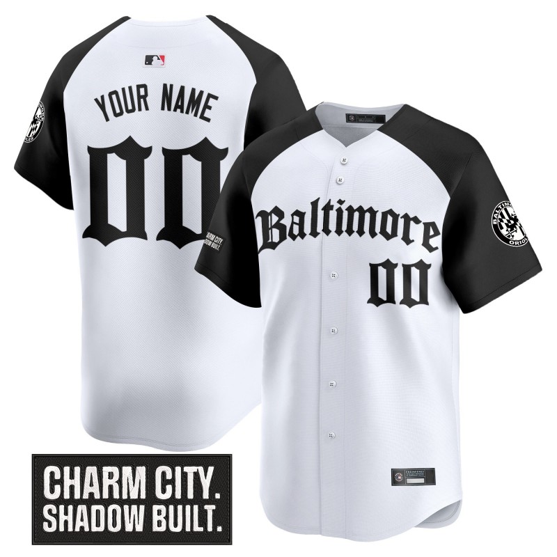 Baltimore Orioles Custom Nike 'Gothic Harbor Edition' MLB Baseball Limited Jersey Alternate - All Stitched