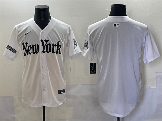 Men's New York Yankees Blank White 'Gothic Legacy Edition' Vapor Premier Limited Stitched Baseball Jersey
