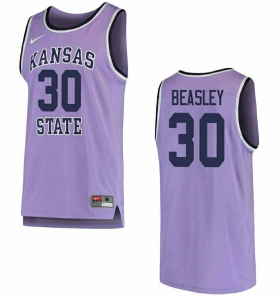 Men's Kansas State Wildcats Custom Nike Purple Stitched NCAA Basketball Jersey