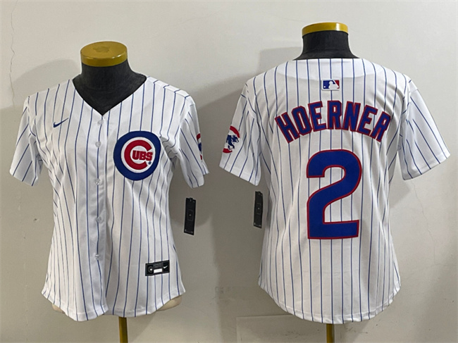 Youth Chicago Cubs #2 Nico Hoerner White Home Limited Stitched Baseball Jersey