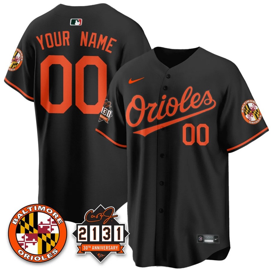 Baltimore Orioles Custom '30th ANNIV of 2131' Nike MLB Limited Jersey Black - All Stitched
