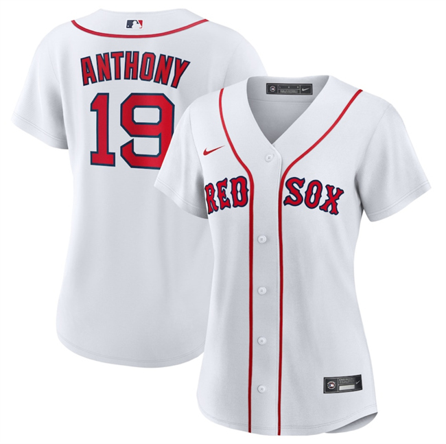 Women's Boston Red Sox #19 Roman Anthony White Cool Base Stitched Jersey