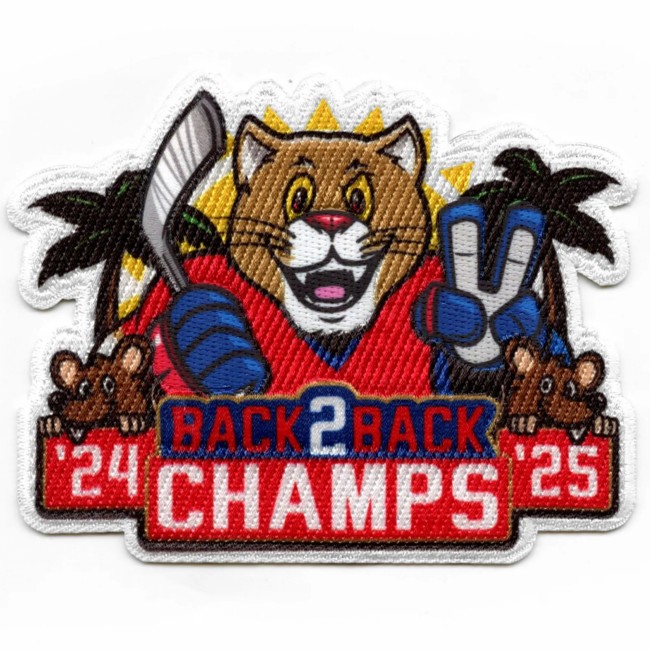 2025 Florida Back to Back Champions Mascot Hockey Patch