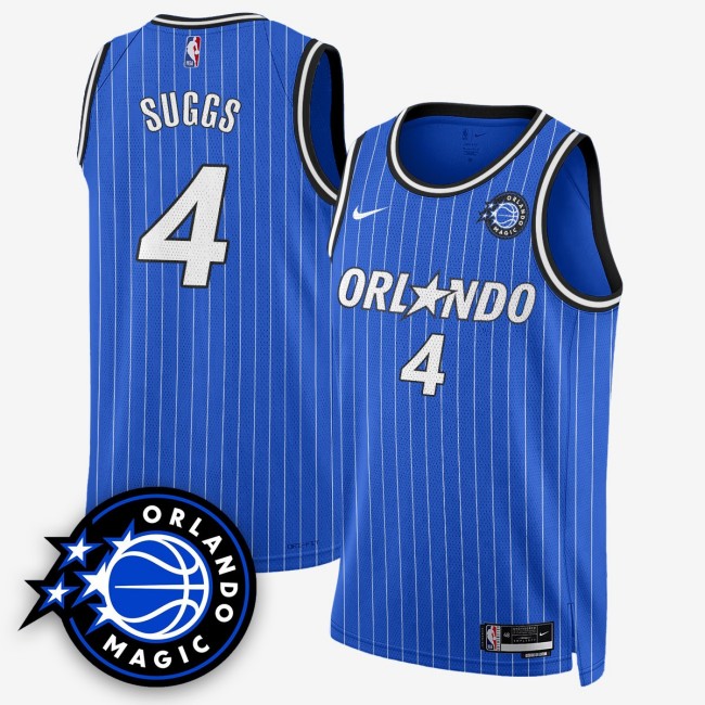 Men's Orlando Magic #4 Jalen Suggs New Generation of Magic Royal Stitched Basketball Swingman Jersey