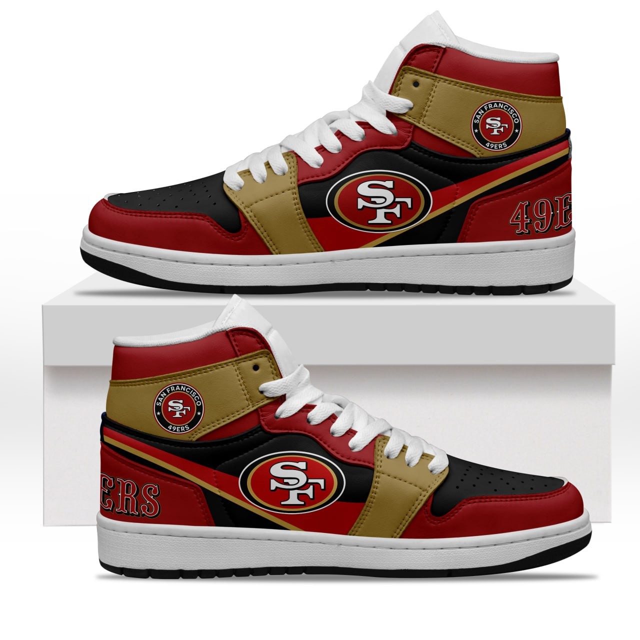 San Francisco 49ers Shoes - Printed