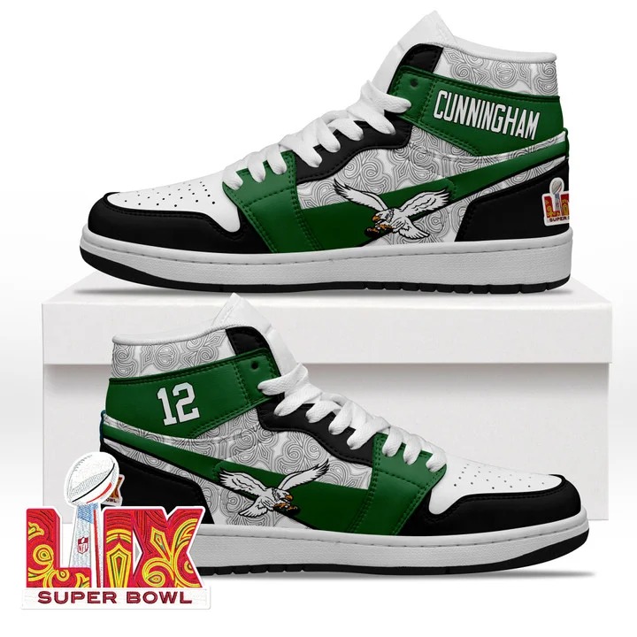 Randall Cunningham Philadelphia Eagles Super Bowl LIX Kelly Green Player Sneaker Boots