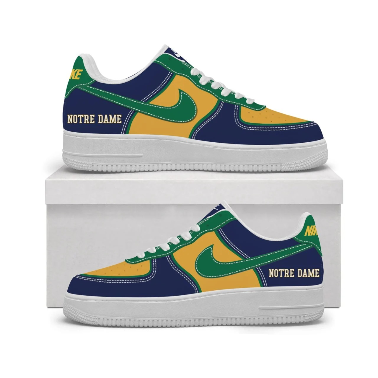 Notre Dame Fighting Irish Navy Yellow Green - Shoes