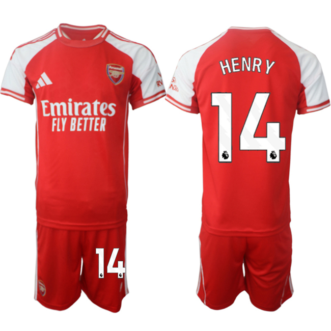 Men's Arsenal F.C #14 Thierry Henry Red 2025 Home Soccer Jersey Suit