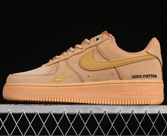 LV AIR FORCE 1 07 LOW FLAXGUM LIGHT BROWN BLACK WHEAT CJ9179-200