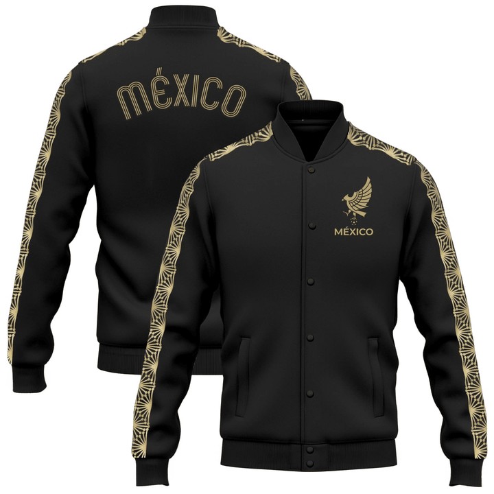 Men's Mexico National Black Jacket - Stitched