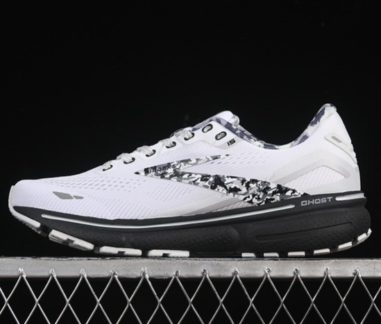 Brooks Ghost 15 Black White Grey 1203801B149 Running Sneaker (Men's US7-12 Women's USW5.5-8)