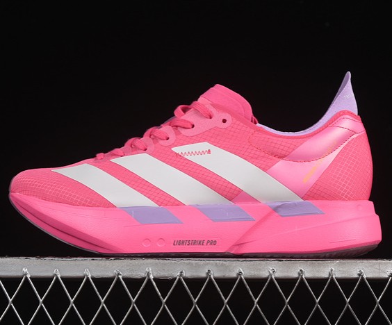 adidas Adizero Adios Pro 4 Shock Pink Zero Metallic Sneaker (Men's US7-11.5 Women's USW5-7.5)