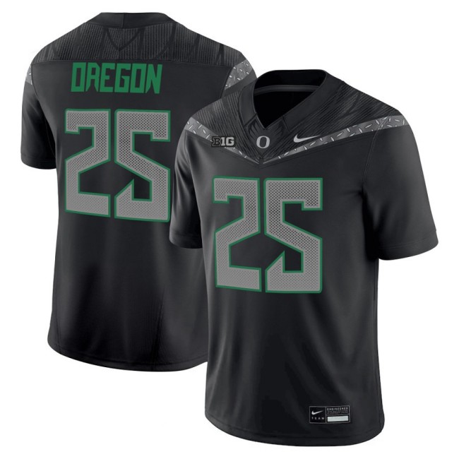 Men's #25 Oregon Ducks 2025 Nike Vapor Limited Football Jersey V2 - Black