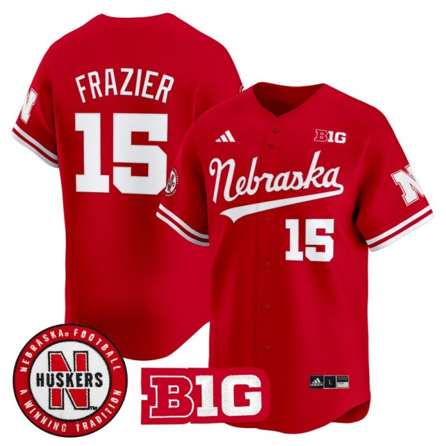 Men's Nebraska Huskers #15 Tommie Frazier 2025 Vapor Baseball Jersey - Scarlet
