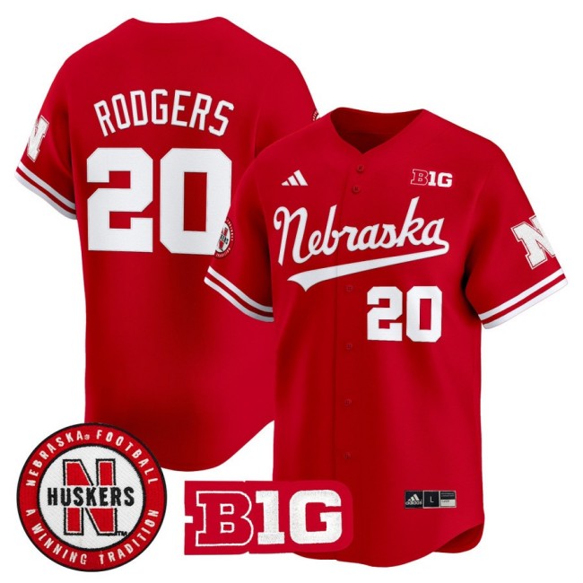 Men's Nebraska Huskers #20 Johnny Rodgers 2025 Vapor Baseball Jersey - Scarlet