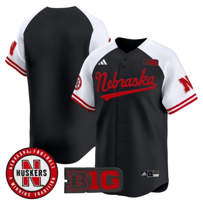 Men's Nebraska Huskers Blank 2025 Vapor Baseball Jersey - Black White