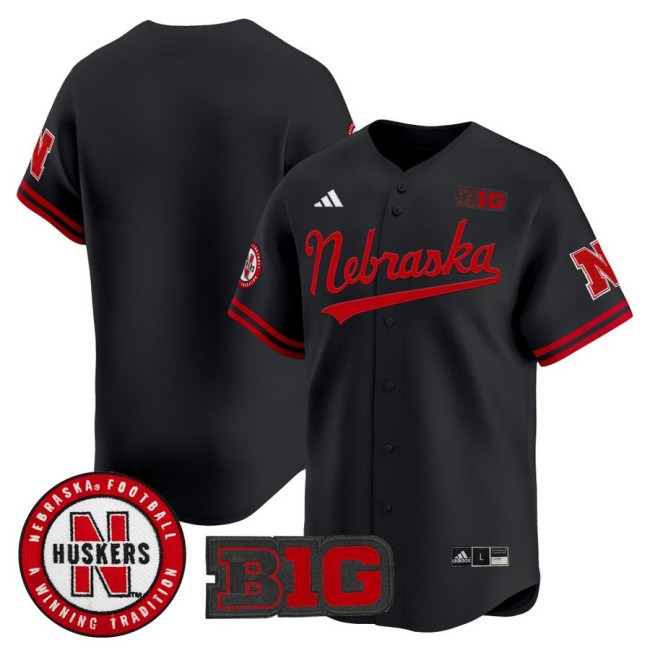 Men's Nebraska Huskers Blank 2025 Vapor Baseball Jersey - Black