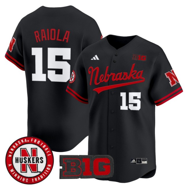 Men's Nebraska Huskers #15 Dylan Raiola 2025 Vapor Baseball Jersey - Black