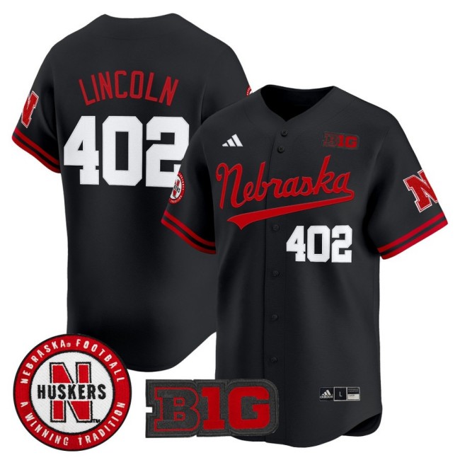 Men's Nebraska Huskers 402 Lincoln 2025 Vapor Baseball Jersey - Black