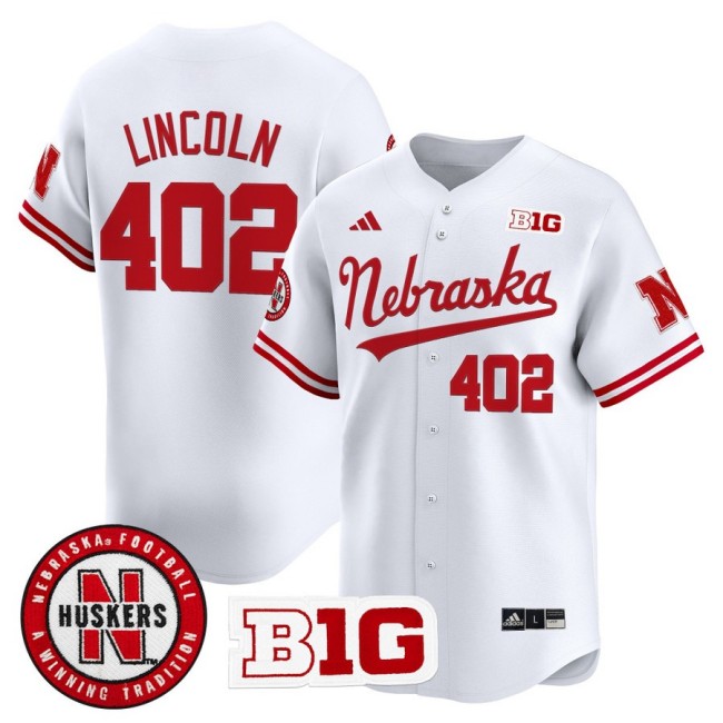 Men's Nebraska Huskers 402 Lincoln 2025 Vapor Baseball Jersey - White